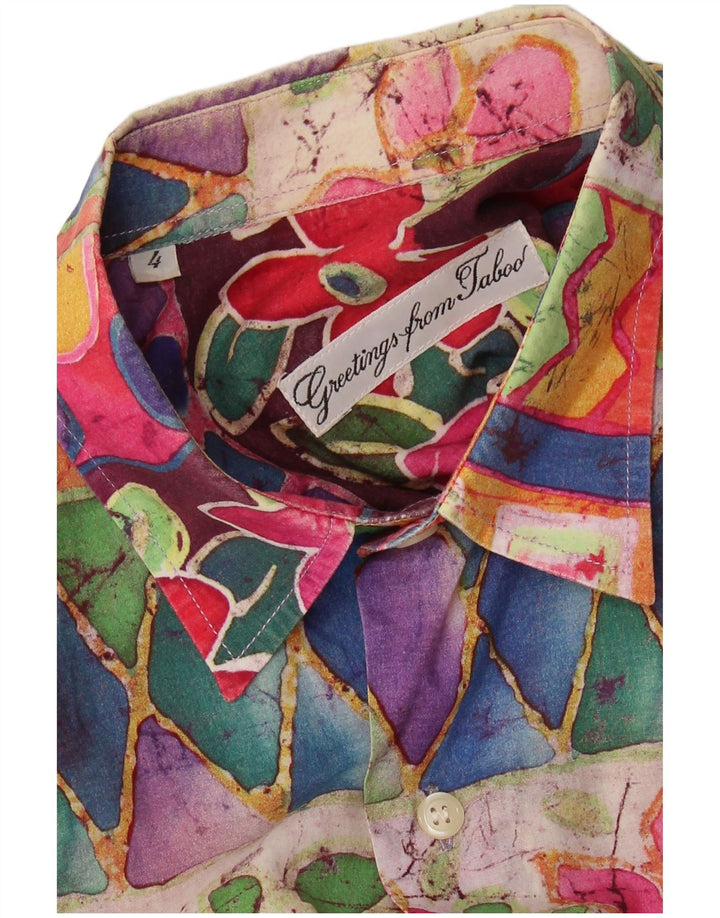 Camicia a maniche corte da uomo VINTAGE grande geometrica multicolore