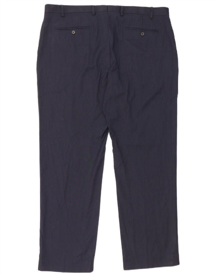 Pantaloni casual vestibilità regolare da uomo Marks & Spencer W40 L31 Blu Navy