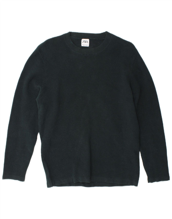 Maglione maglione girocollo da uomo Zara verde medio