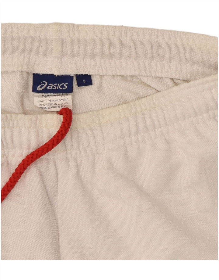 Asics Pantaloni da tuta da donna con grafica Joggers UK 8 Small Poliestere bianco