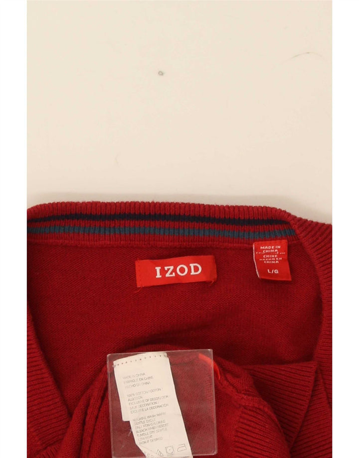 Canottiera da uomo Izod grande rossa in cotone