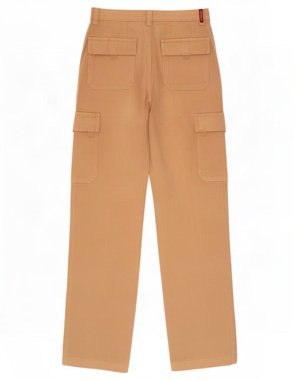 Carrera Mens Straight Cargo Trousers IT 48 Medium W33 L34 Beige Cotton