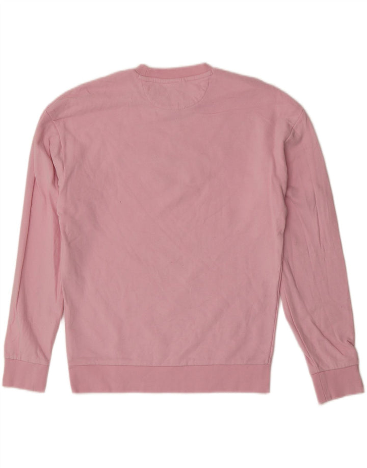 Felpa grafica da donna Hugo Boss Maglione UK 14 Cotone rosa medio