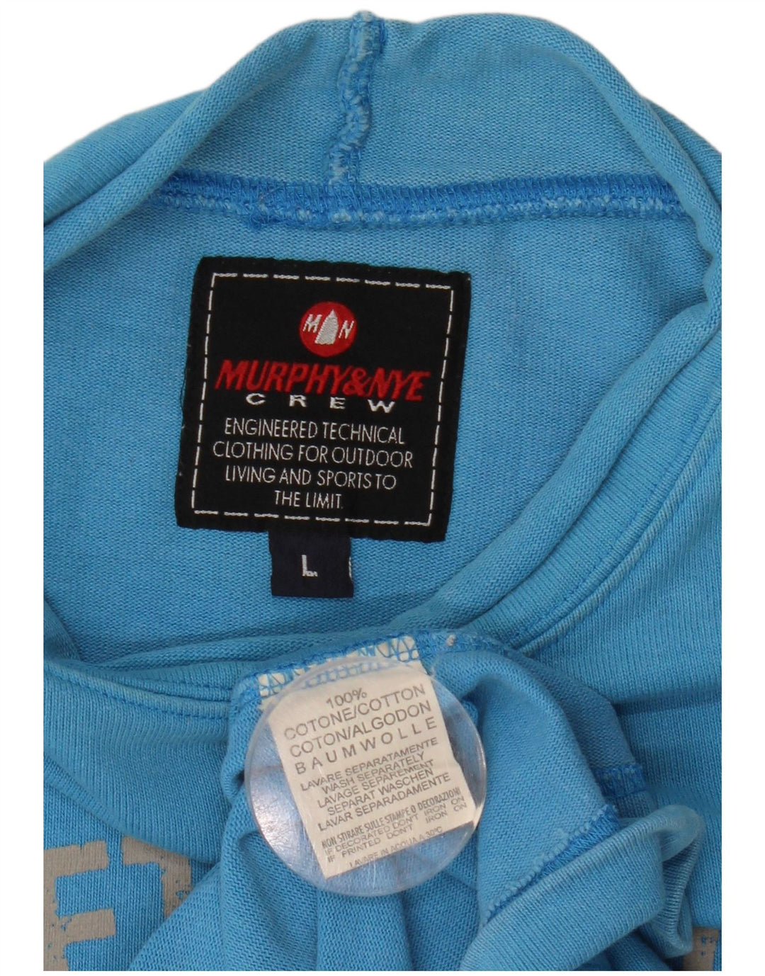 Murphy & Nye Felpa grafica da uomo Maglione grande cotone blu