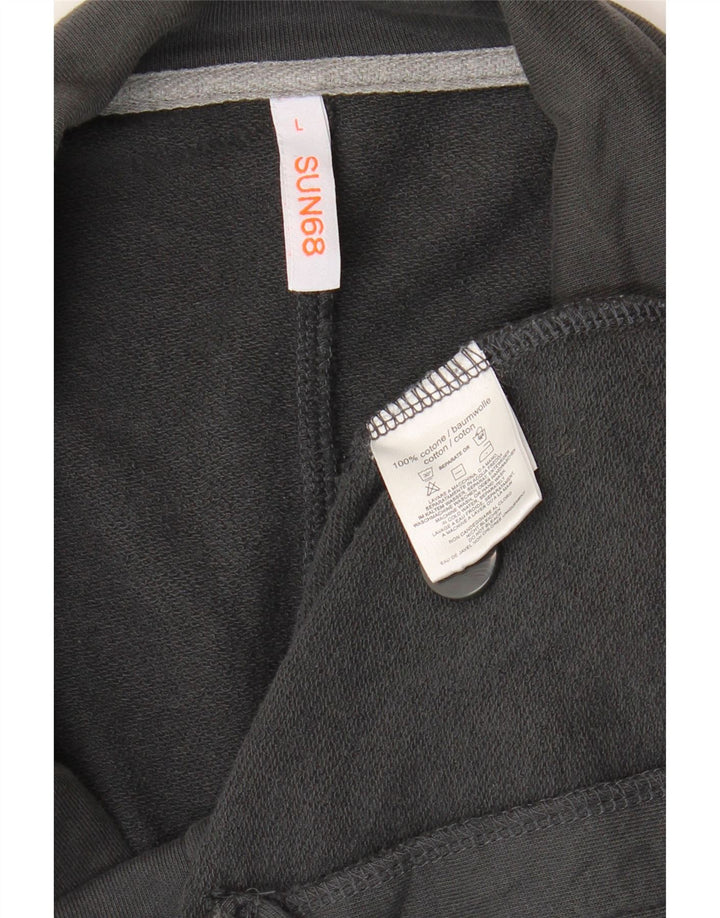 Giacca blazer da uomo a 2 bottoni Sun68 UK 40 grande cotone grigio