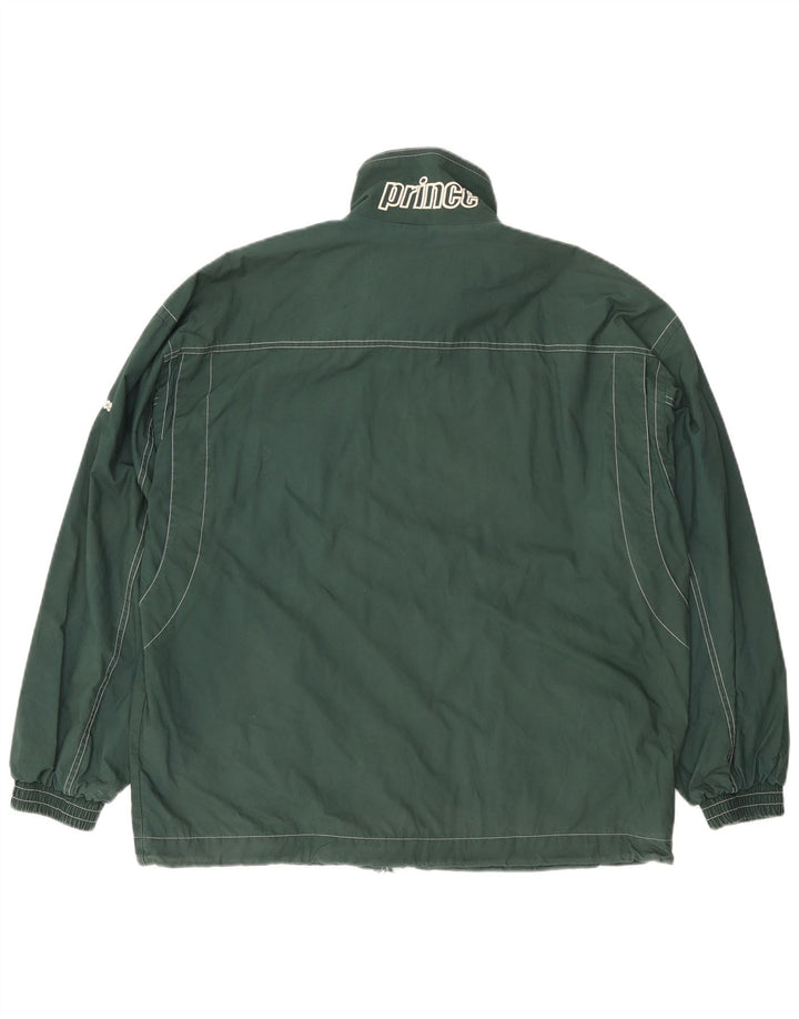 PRINCE Mens Windbreaker Jacket UK 40 Large Green Cotton