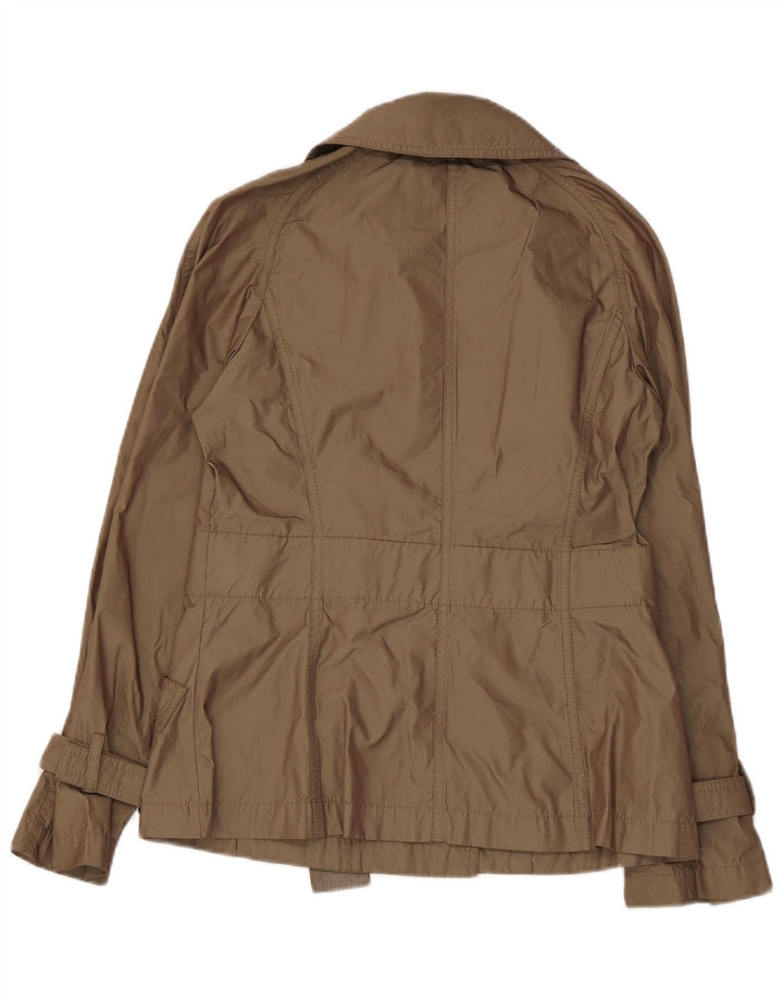 Trench corto da donna Zara UK 10 piccolo poliestere kaki