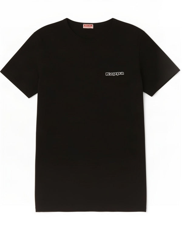 Kappa Mens T-Shirt Top Large Black Cotton