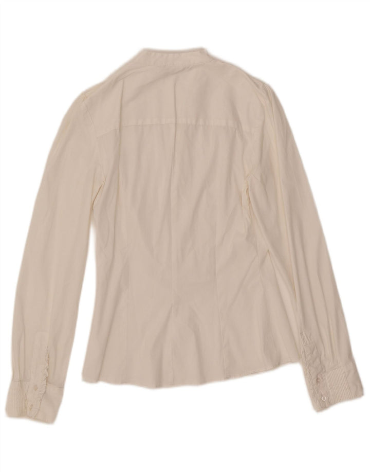 Camicia da smoking pullover da donna ZARA UK 8 piccola bianca