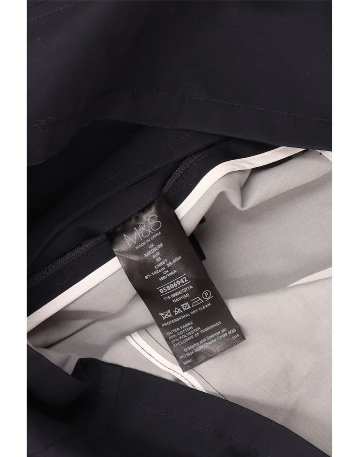 Cappotto da marinaio da uomo Marks & Spencer UK 38/40 piccolo cotone blu navy