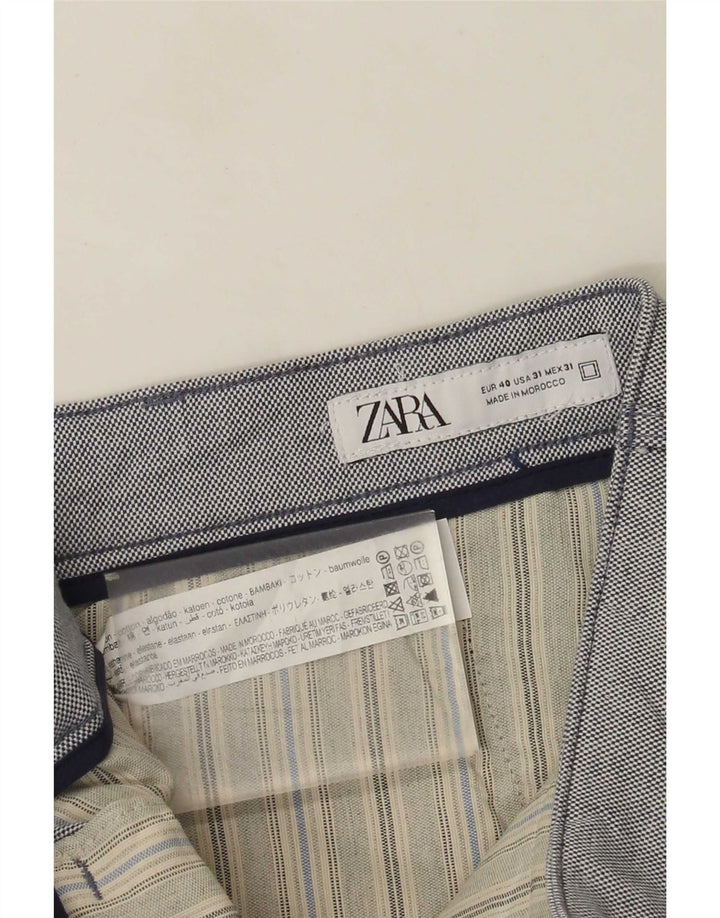 Pantaloncini chino da uomo Zara EU 40 medi W31 cotone grigio