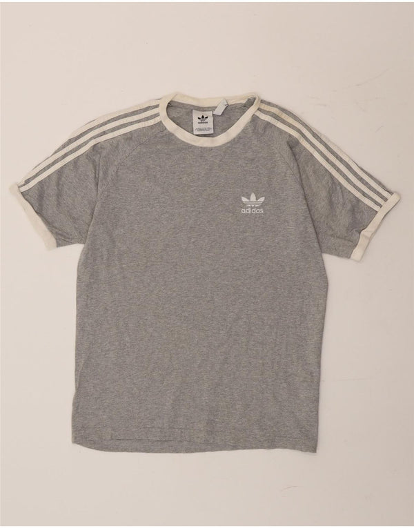 T-shirt Adidas da uomo Top Large in cotone grigio