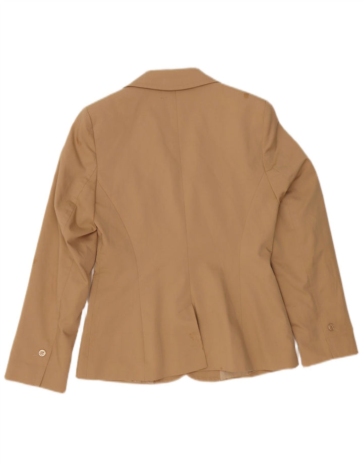 Giacca blazer a 2 bottoni da donna Oasis UK 12 Classica in poliestere beige medio