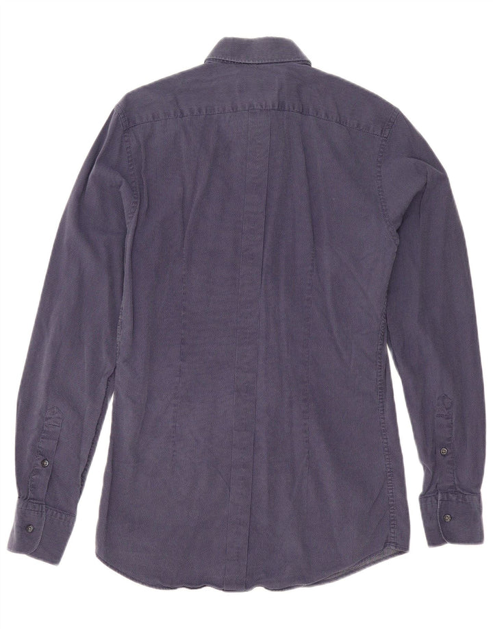 Camicia da uomo Reiss piccola blu navy maculata