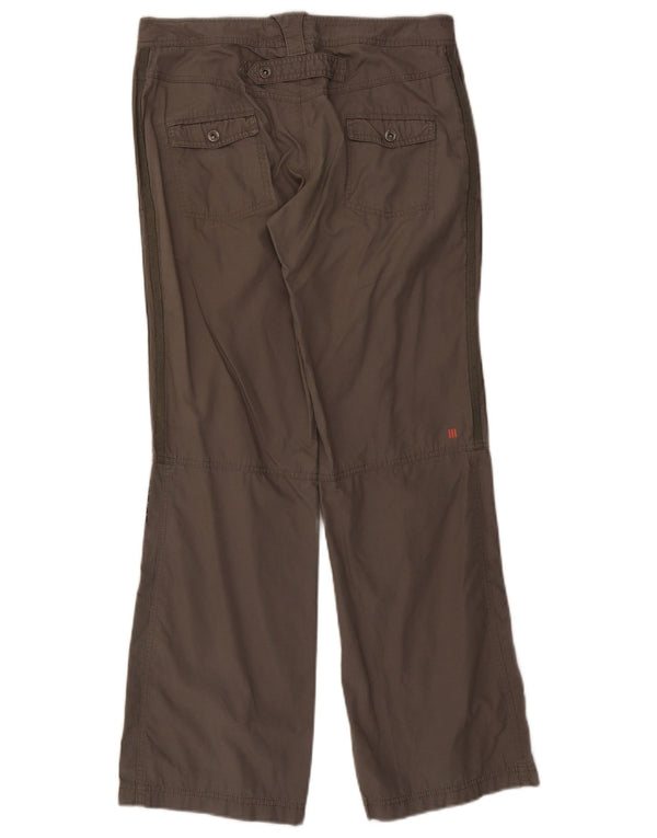 Pantaloni chino dritti da donna Adidas UK 12 medi W30 L30 cotone grigio