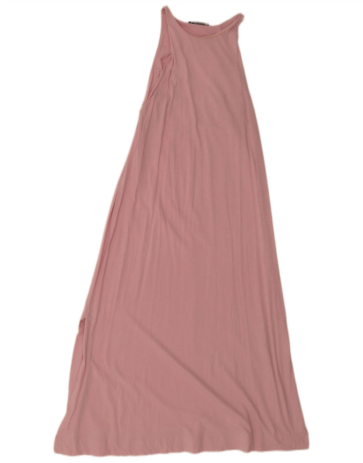 Vestito lungo senza maniche da donna Zara UK 12 Rosa medio