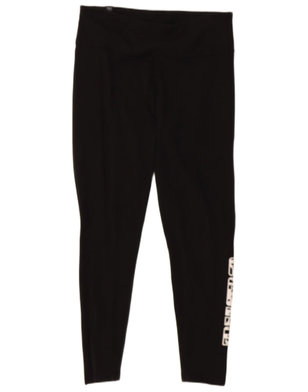 Leggings crop grafici da donna Puma UK 12 cotone medio nero