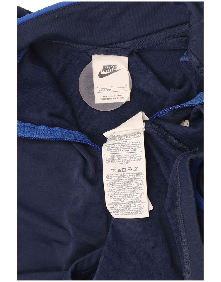 Giacca superiore della tuta da ragazzo Nike 12-13 anni Large Blu Navy Colourblock