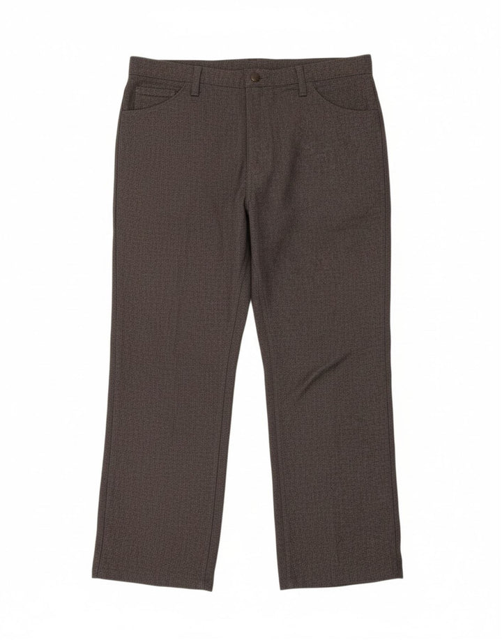 WRANGLER Mens Straight Casual Trousers W40 L30 Grey Polyester Vintage Wrangler and Second-Hand Wrangler from Messina Hembry 