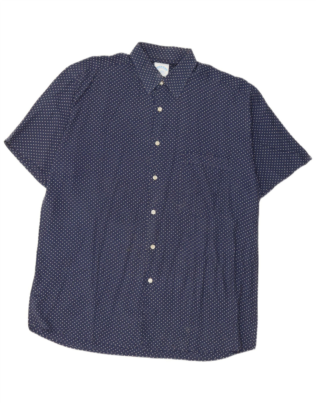 Camicia a maniche corte da fine settimana da uomo Cassera taglia 39 medio blu navy maculato