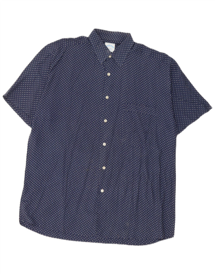 Camicia a maniche corte da fine settimana da uomo Cassera taglia 39 medio blu navy maculato