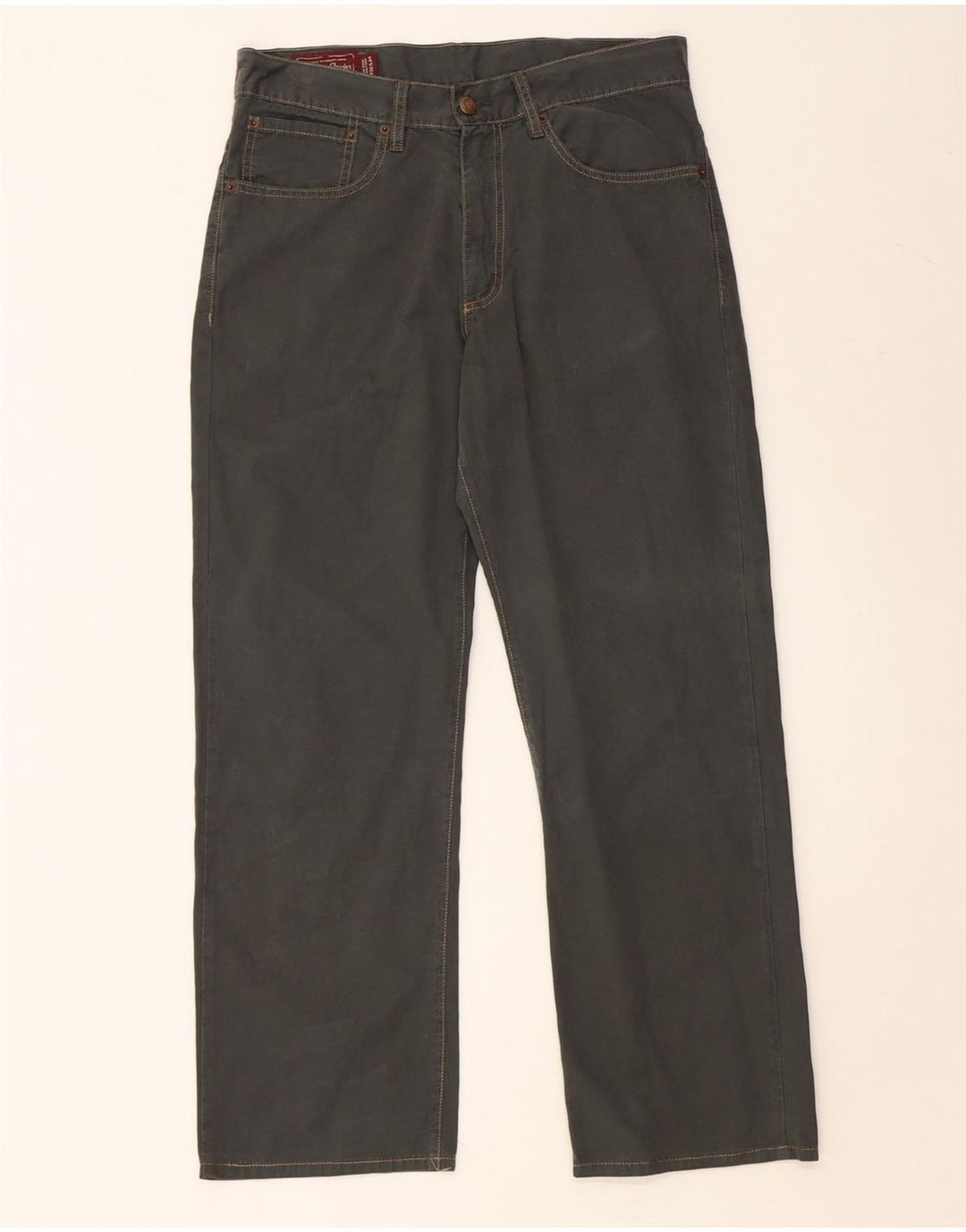 MARLBORO CLASSICS Pantaloni casual dritti da uomo W32 L28 cotone verde