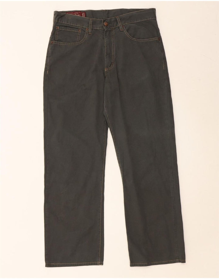 MARLBORO CLASSICS Pantaloni casual dritti da uomo W32 L28 cotone verde