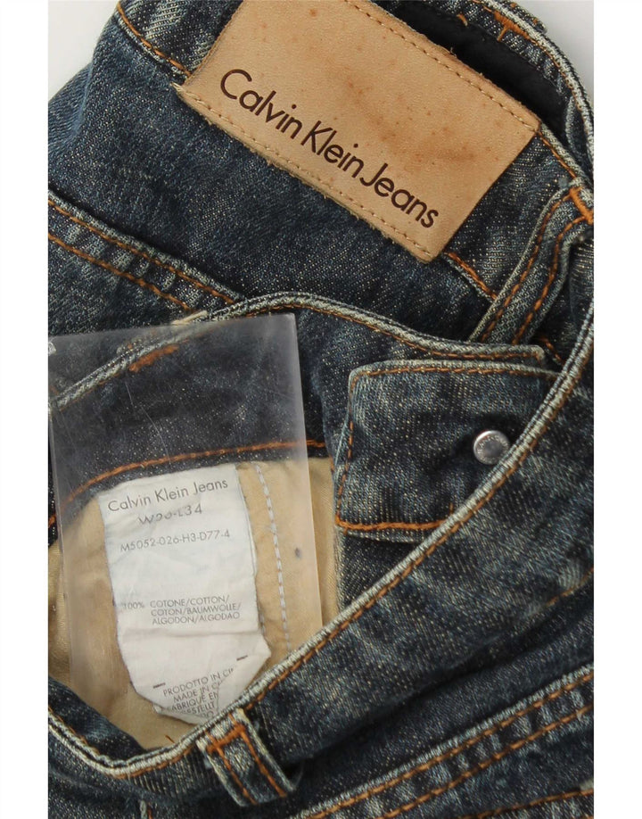 Jeans dritti da uomo Calvin Klein W36 L28 cotone blu