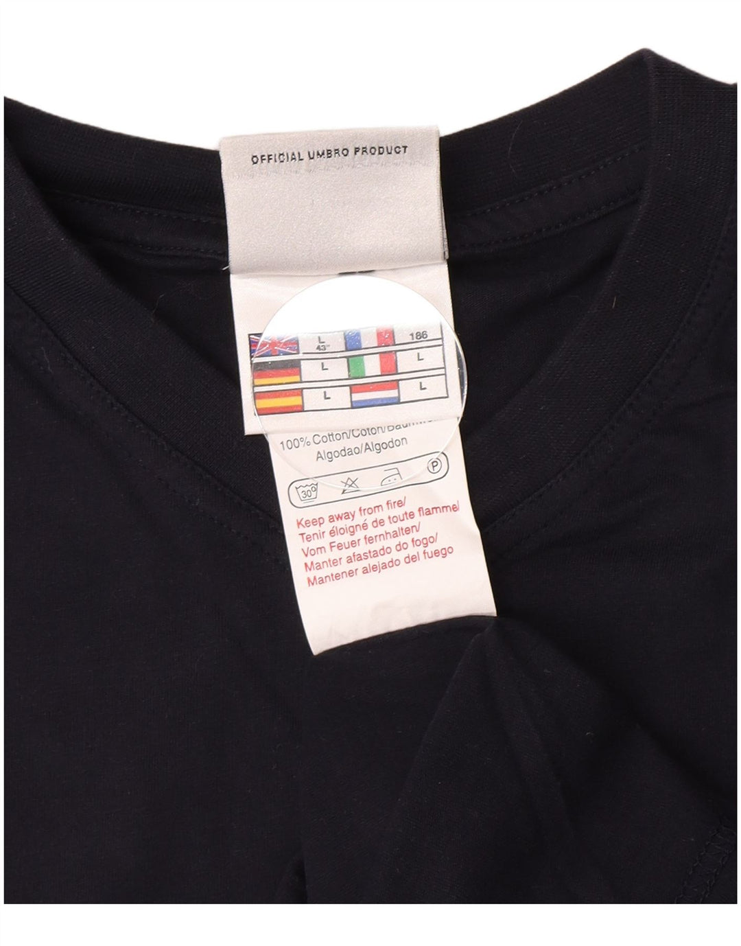 T-shirt da uomo Umbro Top Large in cotone blu navy