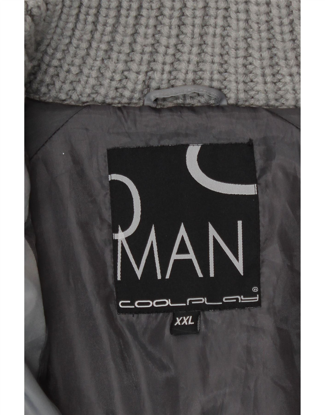 Giacca imbottita da uomo vintage UK 44 2XL Poliestere grigio