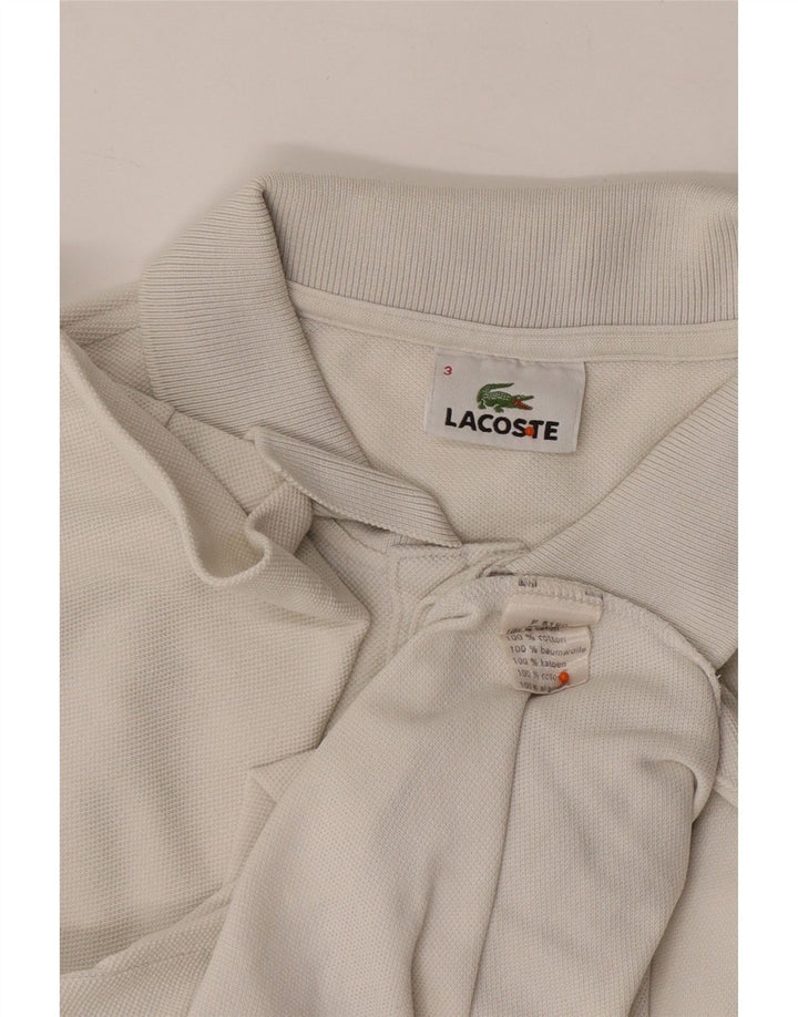 Polo da uomo LACOSTE taglia 3 piccola in cotone bianco