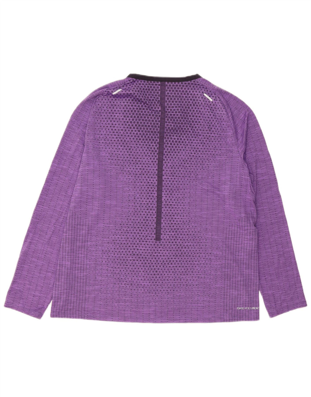 Top Nike Dri Fit da uomo a maniche lunghe XL viola in poliestere