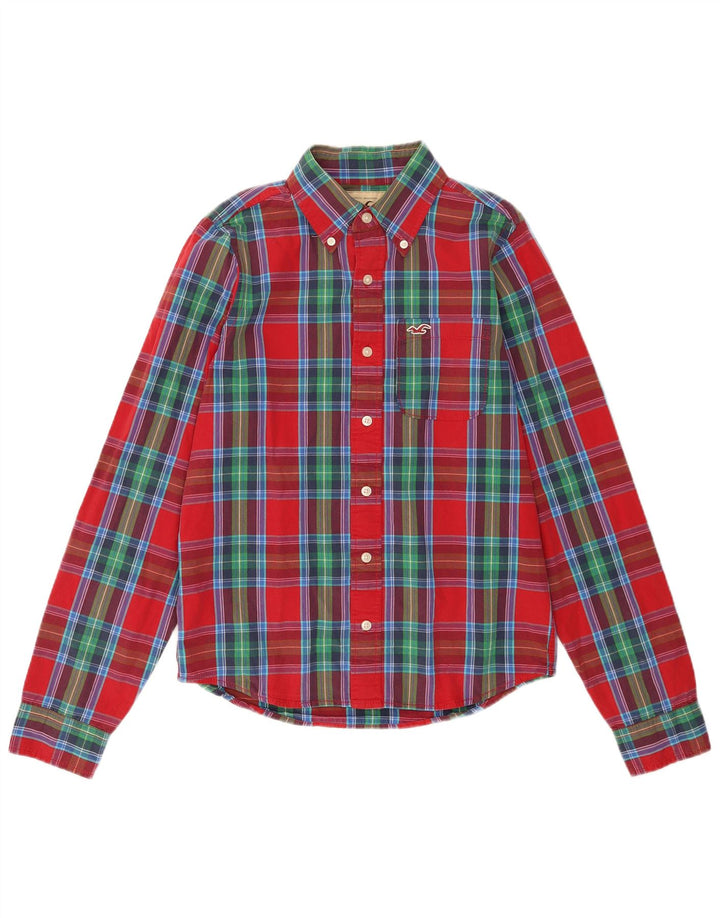 Camicia Hollister da uomo a quadri rossi medi