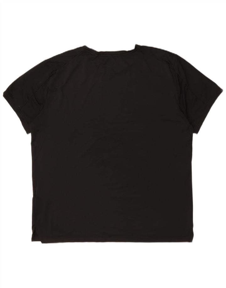 Nike Uomo Dri Fit Standard Fit T-shirt grafica Top Large Nero in poliestere