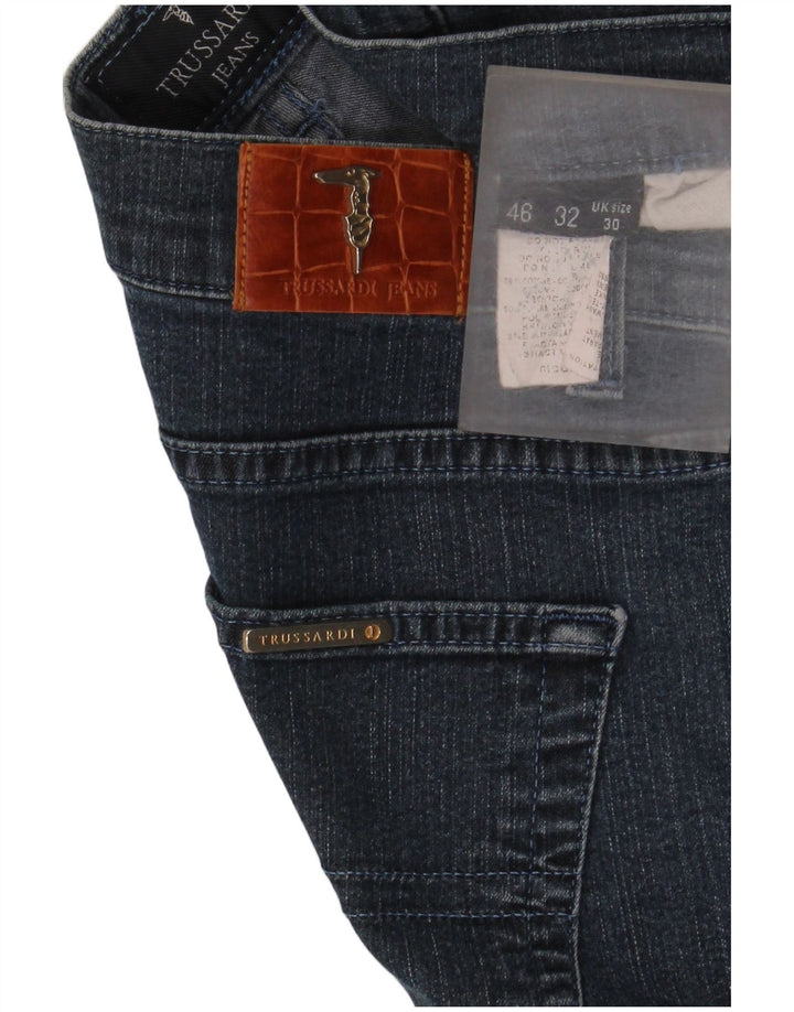 Jeans Dritti Donna Trussardi W30 L28 Cotone Blu Navy