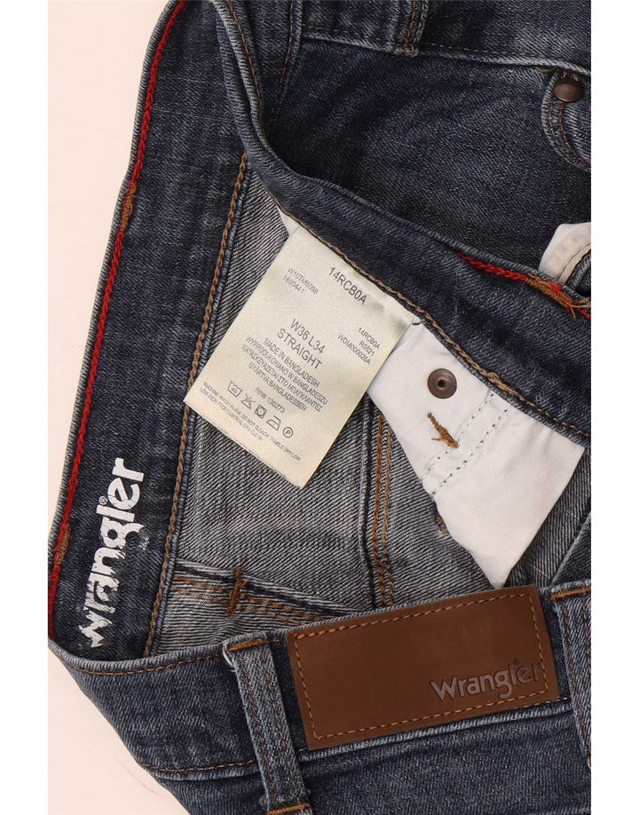 Jeans dritti da uomo Wrangler W36 L34 cotone blu