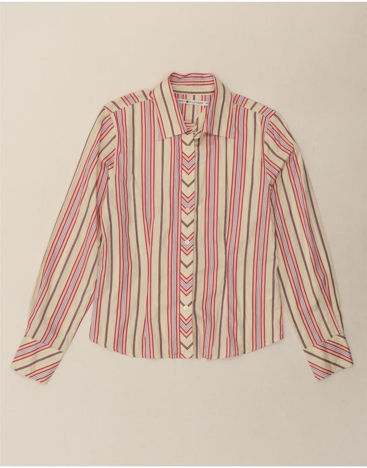 TOMMY HILFIGER Womens Shirt US 10 Large Multicoloured Striped Cotton Vintage Tommy Hilfiger and Second-Hand Tommy Hilfiger from Messina Hembry 