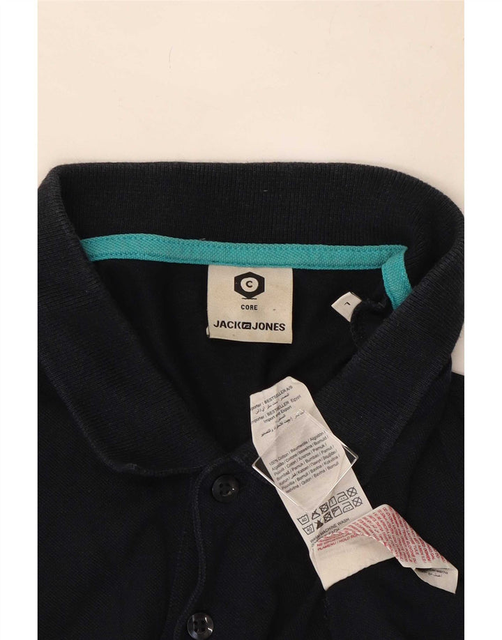 Polo da uomo Jack & Jones grande in cotone blu navy