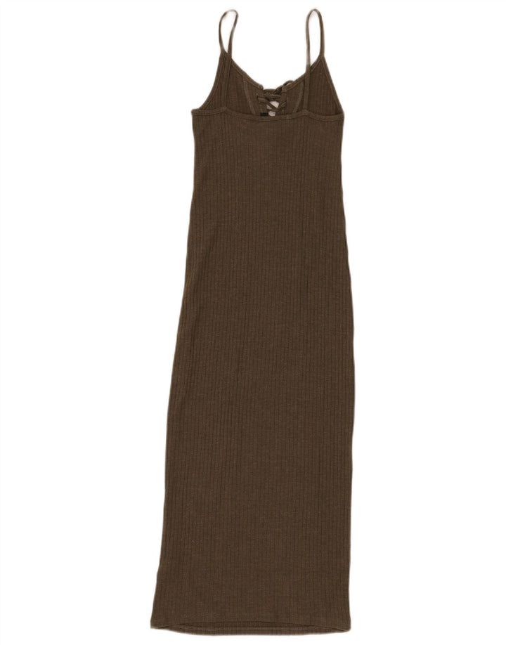 Abito sottoveste da donna Topshop UK 8 piccolo poliestere kaki