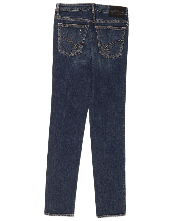 Jeans slim effetto consumato da uomo Gas W29 L34 cotone blu navy