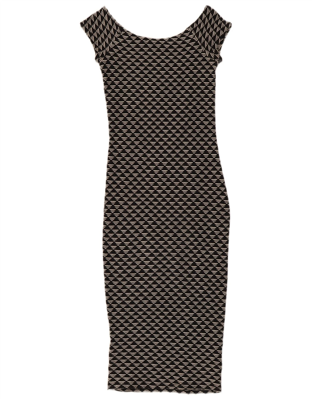 Vestito aderente da donna Zara UK 8 Small Nero geometrico
