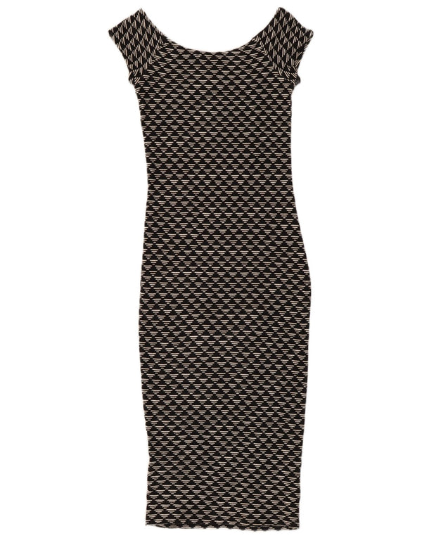 Vestito aderente da donna Zara UK 8 Small Nero geometrico