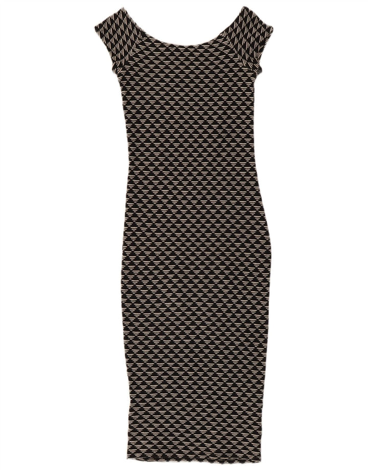 Vestito aderente da donna Zara UK 8 Small Nero geometrico