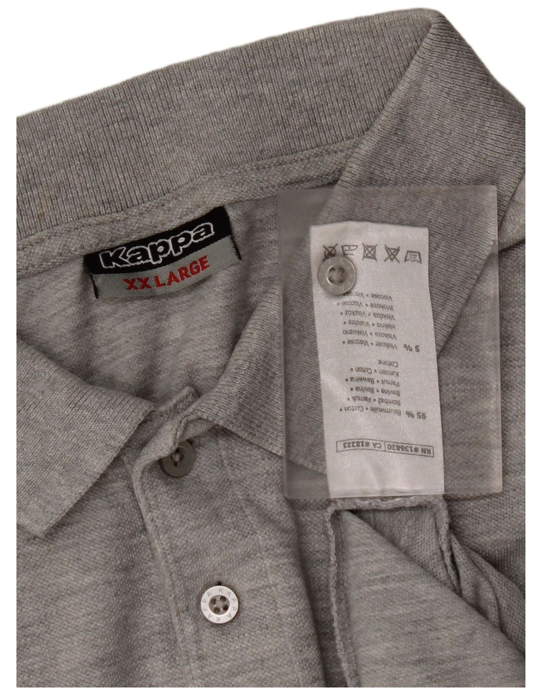 Polo da uomo KAPPA 2XL in cotone grigio