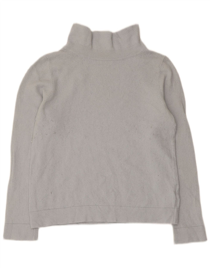 Maglione maglione a collo alto da donna Hobbs UK 14 grande lana grigia