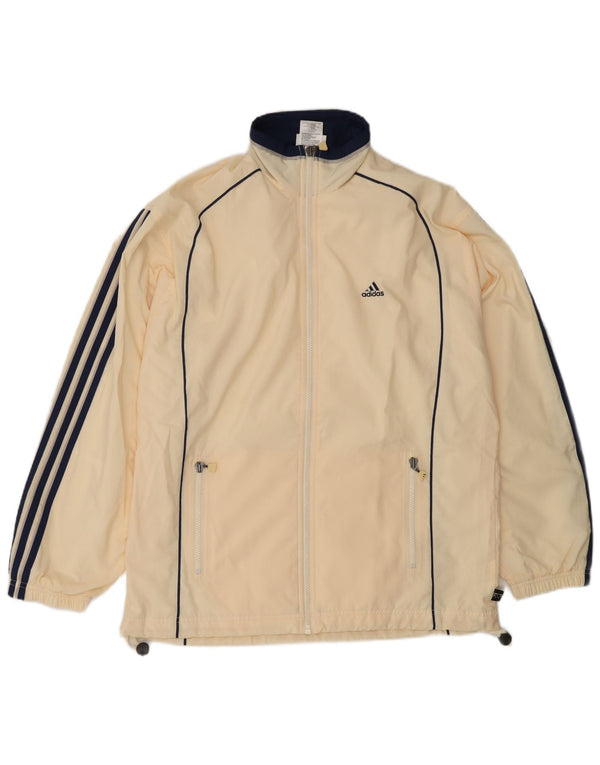Giacca da ginnastica oversize da donna Adidas UK 14 Large Giallo Poliestere