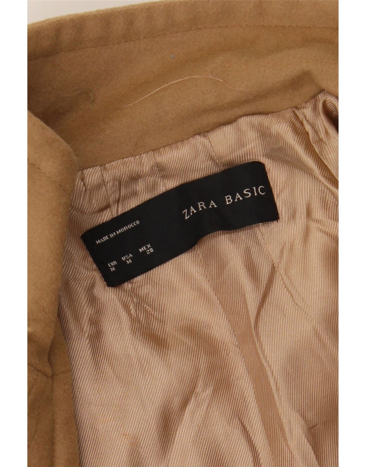 Giubbotto bomber da donna in pelliccia sintetica Zara UK 12 beige medio