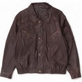 Giacca in pelle vintage da uomo UK 42 XL Marrone