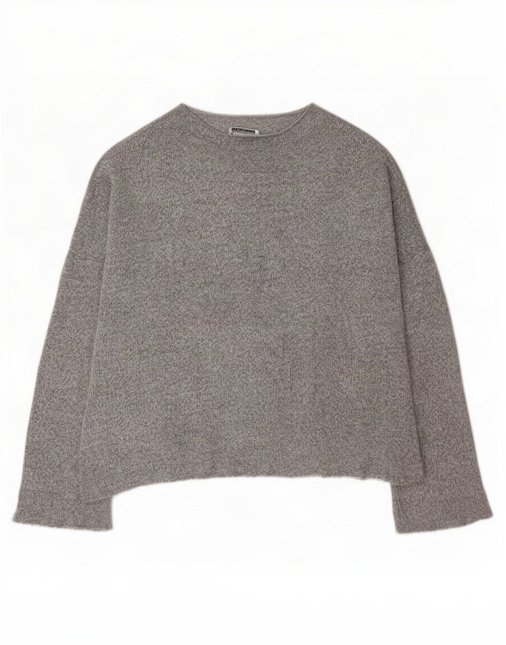 Top oversize da donna Zara a maniche lunghe UK 14 Grigio medio chiazzato