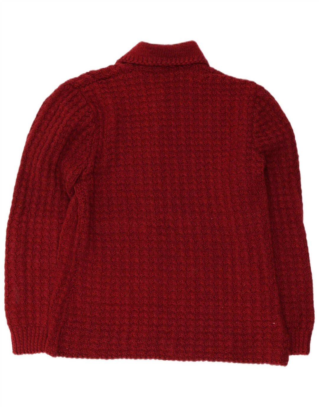 Maglione cardigan da donna VINTAGE UK 14 Grande Borgogna